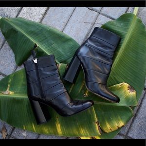 Black Leather Zara Boots